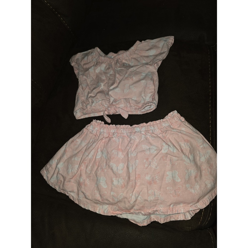Calvin Klein‎ jeans spring butterfly cropped top and skort size 2t
